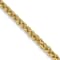 14k Yellow Gold 2mm 3-Wire Wheat Link 22 Inch Chain