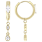 Marquise And Pear CZ Drop Earrings In 18K Gold Over Sterling Silver