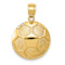 14k Yellow Gold Textured Soccer Ball Pendant