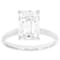 Lab-Grown Diamond Emerald-Cut Solitaire Ring In 14K White Gold 3.00ct