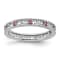 Sterling Silver Stackable Expressions Lab Created Pink Sapphire Ring 0.21ctw