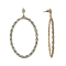 Off Park® Collection, Gold Tone Clear Crystal Oval Earring.