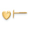 14k Yellow Gold Children's 5mm Heart Stud Earrings