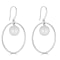 14KW Dangling Hoops  8mm Cultured  Pearl Earrings,