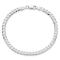Rhodium Over Sterling Silver 4.5mm Curb Chain Bracelet