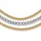 14K Two-tone Polished and Diamond-cut Layered Plus 2-inch Ext. Necklace