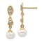 14K Yellow Gold with Rhodium 6-7mm Semi-round Freshwater Cultured Pearl
0.02ct Diamond Earrings