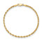 14k Yellow Gold 3mm Diamond-Cut Quadruple Rope Chain Bracelet