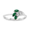0.28ctw Emerald and Diamond Ring in 14k White Gold