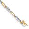 10k Yellow Gold and 10k White Gold Diamond Link Bracelet