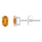 5x3mm Oval Citrine 14k White Gold Stud Earrings