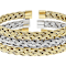 Two-Tone Woven Cuff Bracelet Set Of 3 6.7mm