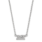 Rhodium Over Sterling Silver LogoArt Sigma Delta Tau Medium Pendant Necklace