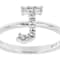 CZ Initial J Ring In Sterling Silver 0.24ctw