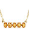 Yellow Sapphire Bar Necklace In 18K Gold Over Sterling Silver 0.99ctw