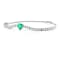 Lab Created Emerald and Moissanite Accent Sterling Silver Heart Shape
Tennis Bracelet