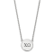 Rhodium Over Sterling Silver LogoArt Chi Omega Large Enamel Pendant Necklace