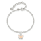 Sterling Silver Enamel Butterfly with 1.5-inch Extension Childrens Bracelet