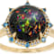 Black Opal And Lab-Grown Blue And White Diamond Ring In 18K Gold Over
Sterling Silver 2.92ctw
