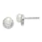 Rhodium Over Sterling Silver Freshwater Cultured Pearl Cubic Zirconia
Post Earrings