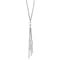 Round White Freshwater Pearl Sterling Silver Tassel Necklace