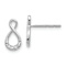 Rhodium Over 14k White Gold Diamond Twisted Stud Earrings