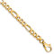 14k Yellow Gold 6.5mm Hand-polished Fancy Link Bracelet