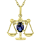 Lab Created Sapphire Libra Birthstone Pendant