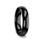 RAVEN Domed Black Tungsten Wedding Band 4mm