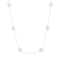 Mother of Pearl and Cubic Zirconia Rhodium Over Sterling Silver Necklace