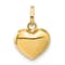 14k Yellow Gold Polished Puffed Heart Pendant