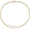Graduating Freshwater Pearl Bracelet In 18K Gold Over Bronze