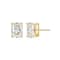 Emerald Cut Moissanite 14k Yellow Gold Over Silver Stud Earrings 3.50ctw DEW