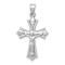 Rhodium Over 14k White Gold Reversible Crucifix Pendant