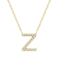 10K Yellow Gold Block Yellow Diamond Initial Letter Z Pendant with
Yellow Gold Chain, 0.06ctw