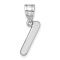 Rhodium Over 14k White Gold Polished Bubble Letter I Initial Pendant