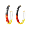 14K Yellow Gold Over Sterling Silver XL Oval Tie Dye Acrylic Hoop
Earrings In Earth