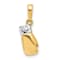 14k Two-tone Gold Diamond-Cut Boxing Glove Pendant