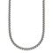 Sterling Silver Antiqued and Satin 3.2mm Box 18 Inch Chain