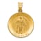 14k Yellow Gold Polished and Satin Saint Florian Medal Pendant