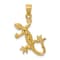 14k Yellow Gold Textured and Diamond-Cut Lizard Pendant