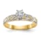 14K Yellow Gold AA Quality Engagement Ring 0.05ctw