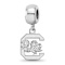 Sterling Silver Rhodium-plated LogoArt University of South Carolina
Small Dangle Bead