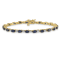 14k Yellow Gold and 14k White Gold Diamond and Sapphire Bracelet