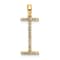 14K Yellow Gold Diamond Letter I Initial Pendant