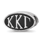 Sterling Silver LogoArt Kappa Kappa Gamma Oval Greek Letters Bead