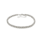 Round Moissanite Rhodium Over Sterling Silver Tennis Bracelet