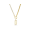 Cultured Freshwater Pearl Curb Chain Necklace in 14k Gold Over Silver