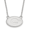 Rhodium Over Sterling Silver LogoArt University of Georgia Small Pendant Necklace