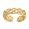 14K Yellow Gold Polished Braided Toe Ring